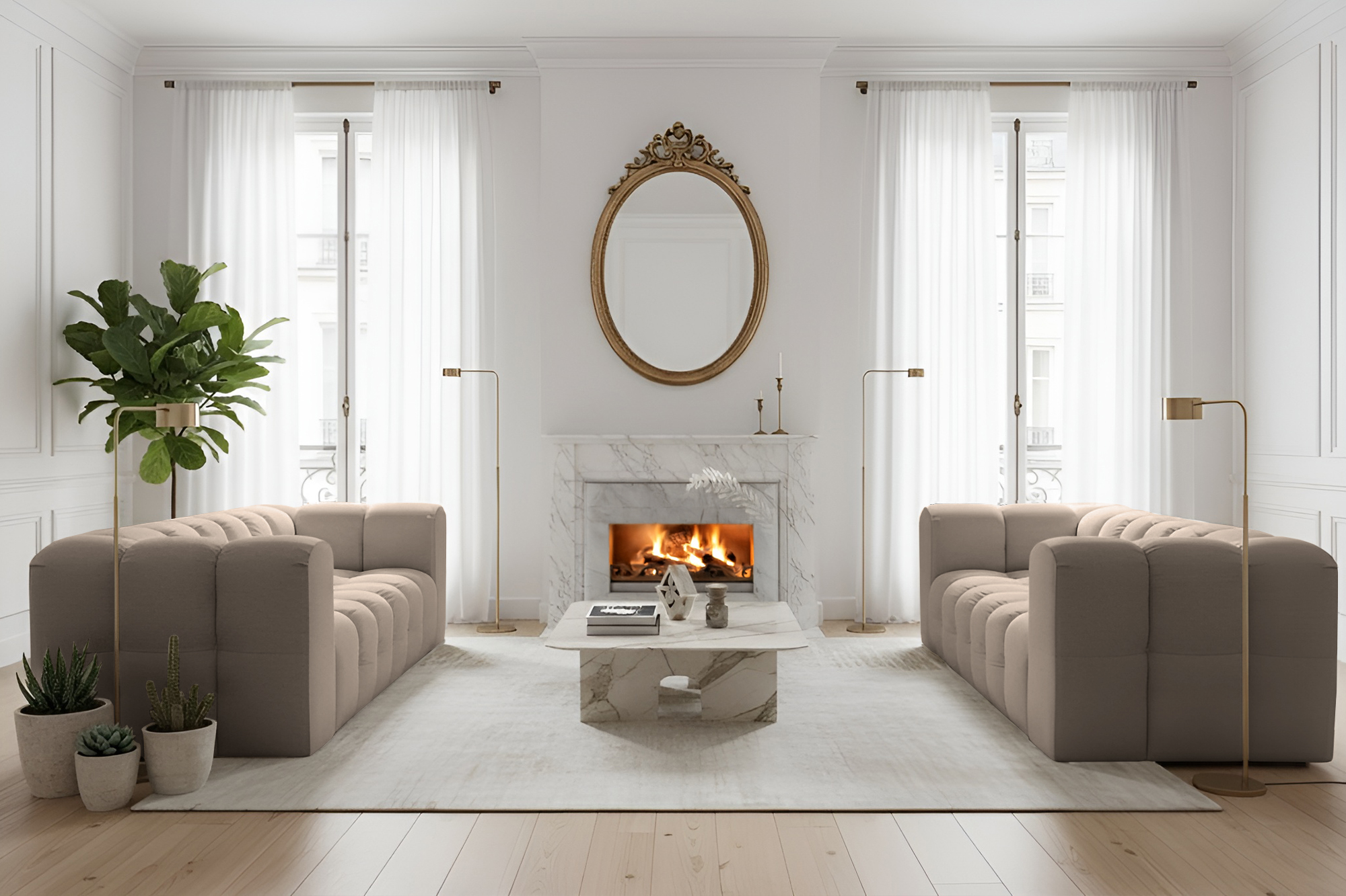 Baloo 3-Sitzer Set Tiffany Taupe